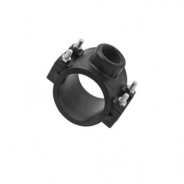 Plastična sedlasta obujmica sa unutrašnjim navojem za bočni priključak na PE cev