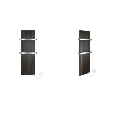 Slika CINI Finesa kupatilski električni radijator 404x1000 MONO crni sa hrom prečkom